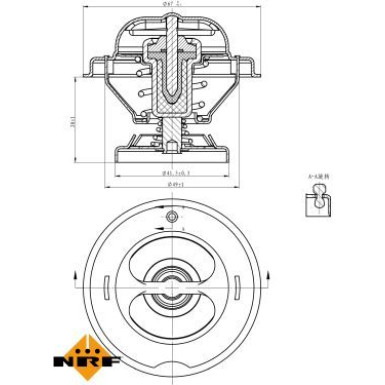 NRF | Thermostat, Kühlmittel | 725068