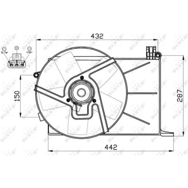 NRF | Lüfter, Motorkühlung | 47459