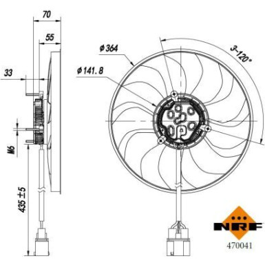 NRF | Lüfter, Motorkühlung | 470041