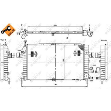 NRF | Kühler, Motorkühlung | 53447