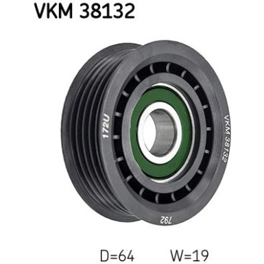 SKF | Umlenk-/Führungsrolle, Keilrippenriemen | VKM 38132