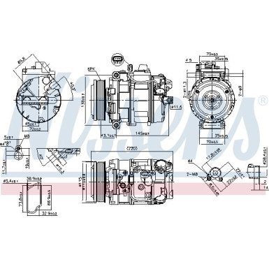 Nissens | Kompressor, Klimaanlage | 89599