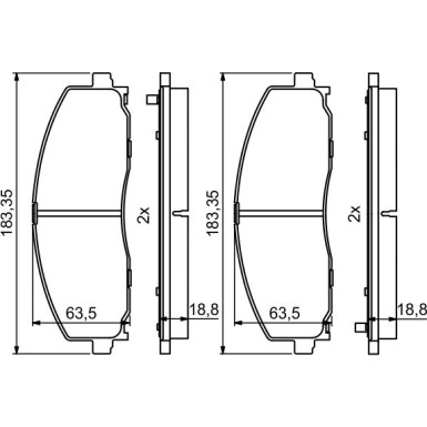 BOSCH | Bremsbelagsatz, Scheibenbremse | 0 986 494 769