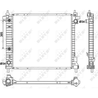 NRF | Kühler, Motorkühlung | 53046