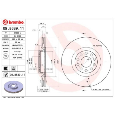 Brembo | Bremsscheibe | 09.8689.11