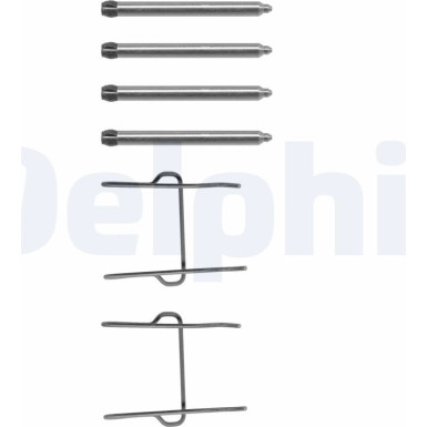 Delphi | Zubehörsatz, Scheibenbremsbelag | LX0081