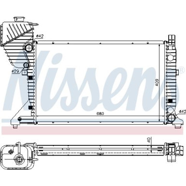 Nissens | Kühler, Motorkühlung | 62519A