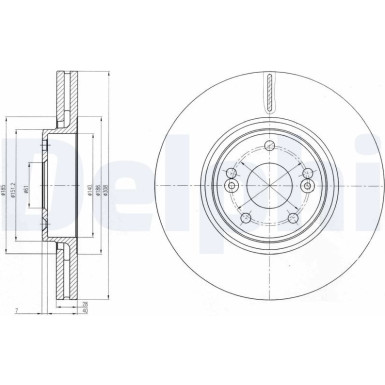 Delphi | Bremsscheibe | BG4167