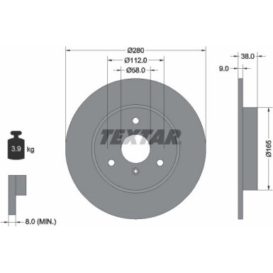 Textar | Bremsscheibe | 92097603