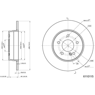 Metzger | Bremsscheibe | 6110115