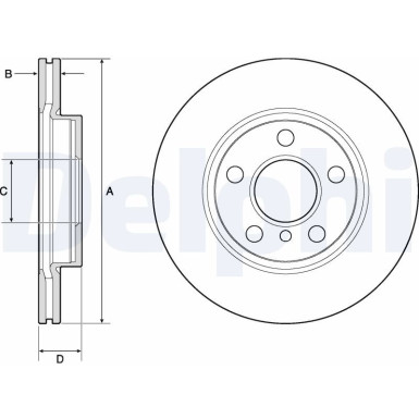 Delphi | Bremsscheibe | BG4704C