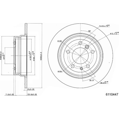 Metzger | Bremsscheibe | 6110447