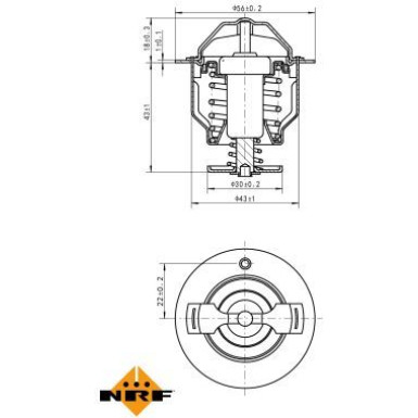 NRF | Thermostat, Kühlmittel | 725119