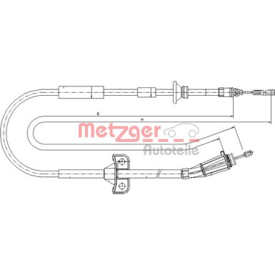 Metzger | Seilzug, Feststellbremse | 10.8065