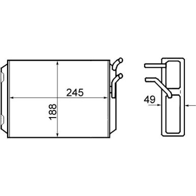 Mahle | Wärmetauscher, Innenraumheizung | AH 70 000S