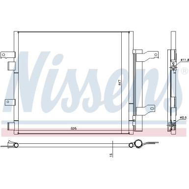 Nissens | Kondensator, Klimaanlage | 940536