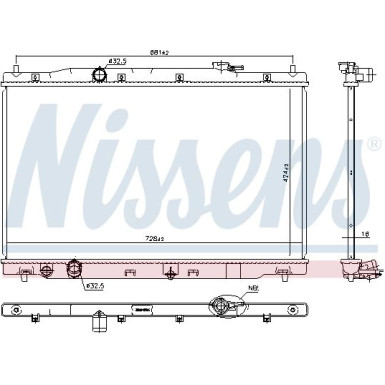 Nissens | Kühler, Motorkühlung | 681378