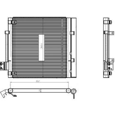 NRF | Kondensator, Klimaanlage | 350448