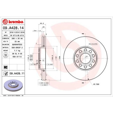 Brembo | Bremsscheibe | 09.A428.11