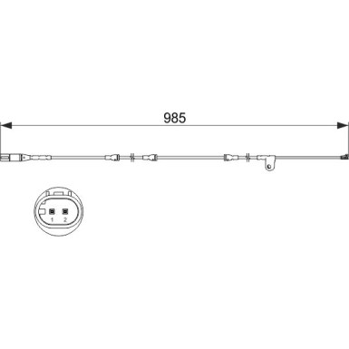 BOSCH | Warnkontakt, Bremsbelagverschleiß | 1 987 473 520