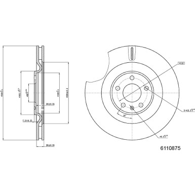 Metzger | Bremsscheibe | 6110875