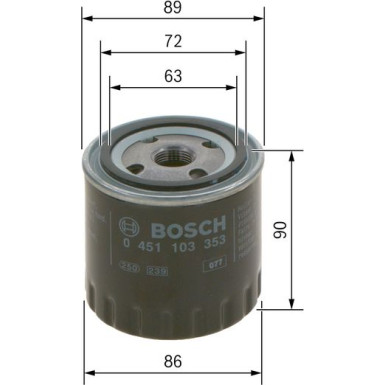 BOSCH 0 451 103 353 Ölfilter