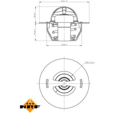 NRF | Thermostat, Kühlmittel | 725129