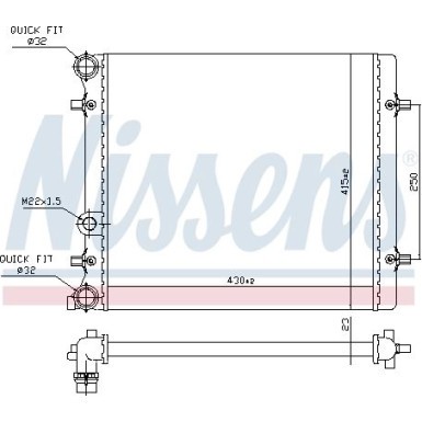 Nissens | Kühler, Motorkühlung | 641011