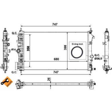 NRF | Kühler, Motorkühlung | 53777