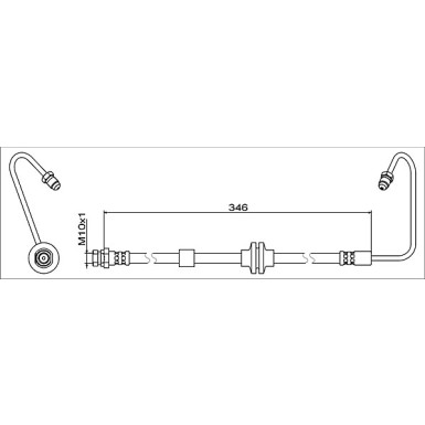 Metzger | Bremsschlauch | 4119371