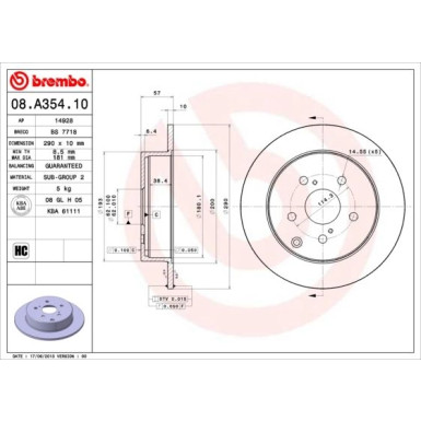 Brembo | Bremsscheibe | 08.A354.10