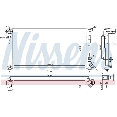 Nissens | Kühler, Motorkühlung | 61326A