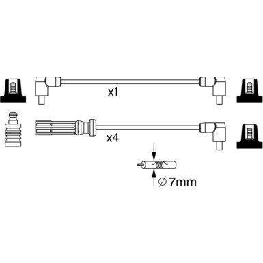 BOSCH | Zündleitungssatz | 0 986 357 244