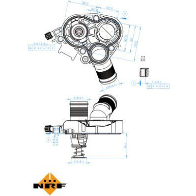 NRF | Thermostat, Kühlmittel | 725224