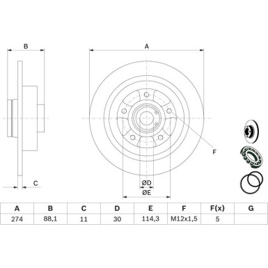 BOSCH | Bremsscheibe | 0 986 479 009