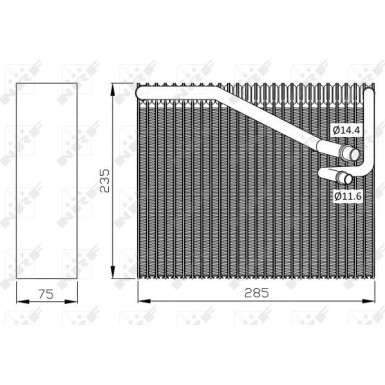 NRF | Verdampfer, Klimaanlage | ohne Expansionsventil | 36081