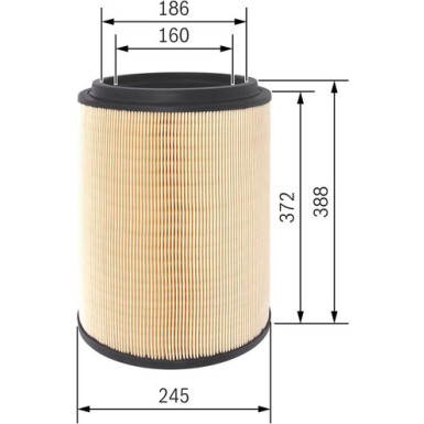 BOSCH F 026 400 411 Luftfilter