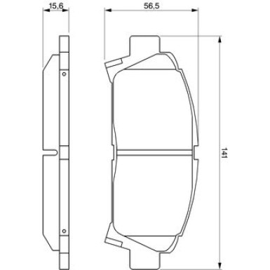 BOSCH | Bremsbelagsatz, Scheibenbremse | 0 986 424 799