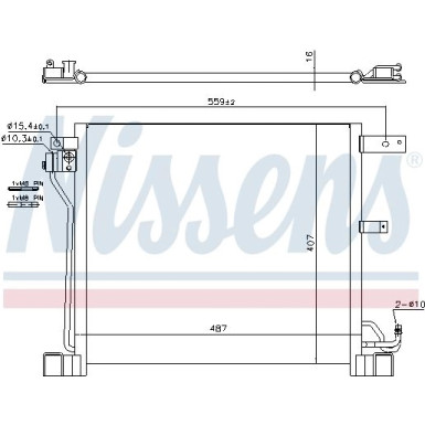 Nissens | Kondensator, Klimaanlage | 940338