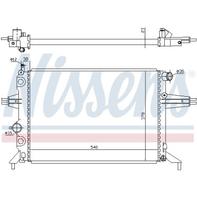 Nissens | Kühler, Motorkühlung | 63005A