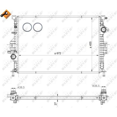 NRF | Kühler, Motorkühlung | 53811
