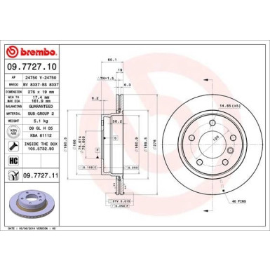 Brembo | Bremsscheibe | 09.7727.11