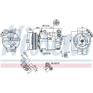 Nissens | Kompressor, Klimaanlage | 89343