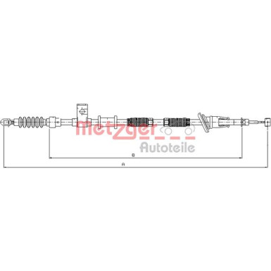 Metzger | Seilzug, Feststellbremse | 10.8224