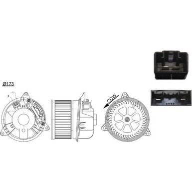 Mahle | Innenraumgebläse | AB 195 000S