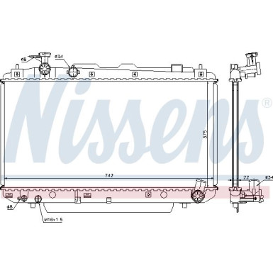 Nissens | Kühler, Motorkühlung | 64639A