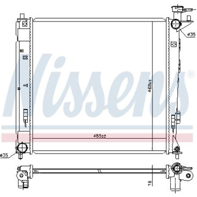 Nissens | Kühler, Motorkühlung | 675019