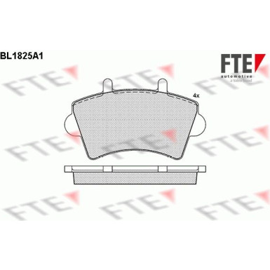 FTE | Bremsbelagsatz, Scheibenbremse | 9010403