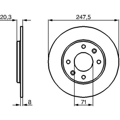 BOSCH | Bremsscheibe | 0 986 478 371