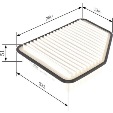 BOSCH F 026 400 162 Luftfilter